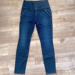 Frame Button High Waist Denim
